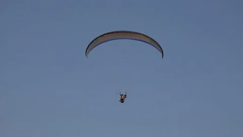 Parasailing Or Sky Diving Stock Footage 73949128