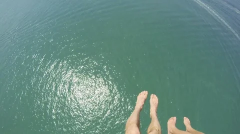 Parasailing over Mediterranean sea in Side, Turkey 스톡 동영상 40360641