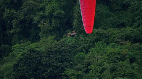 Parasailing over Nai Harn Beach, Phuket Stock Footage 101311280