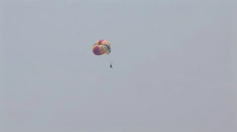 Parasailing Over the Ocean Stock Footage 5244792