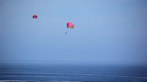 Parasailing Over The Ocean HD Video stock 38322366