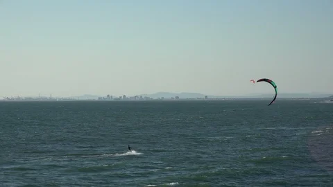 Parasailing on the Pacific Ocean Stock-Footage 105381090