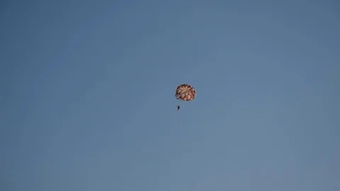 Parasailing with parachute Stock Footage 115349922