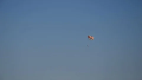 Parasailing with parachute Stock Footage 115357053