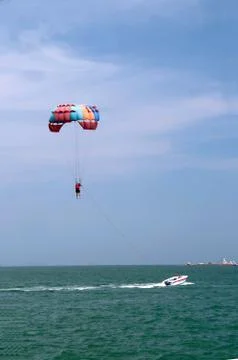Parasailing Stock Photos