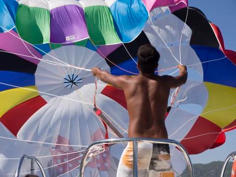 Parasailing Stock Photos
