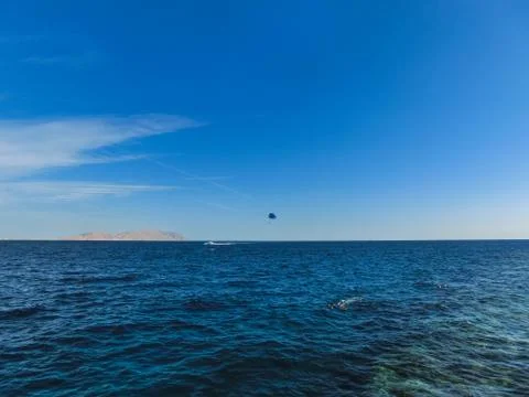 Parasailing on the sea in Egypt Foto stock