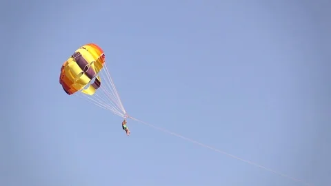 Parasailing on sea Stock Footage 98211132