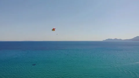 Parasailing on the sea Stock Footage 155596160