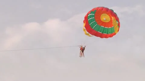 Parasailing in the Sky Video stock 10967462
