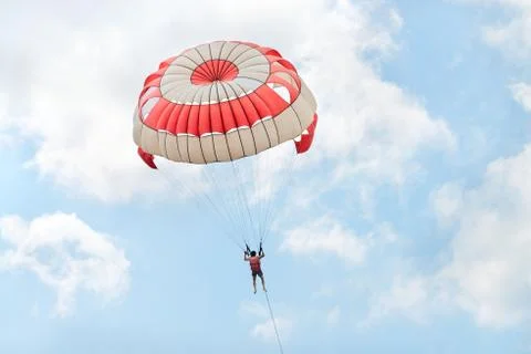 Parasailing in the sky Stock-Fotos