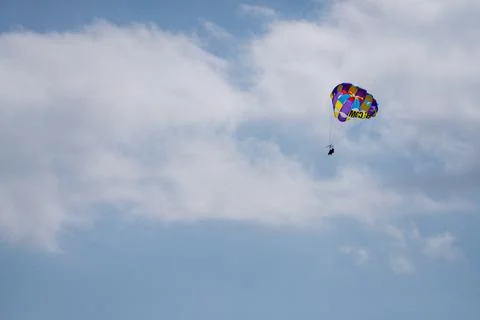 Parasailing in the sky Stock Photos