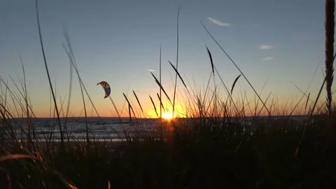 Parasailing at Sunset Stock Footage 201495297