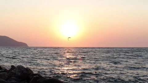 Parasailing at the Sunset Stock Footage 264676252