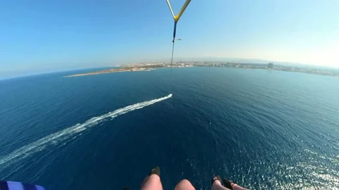 Parasailing View From Above Stock Footage 218328255