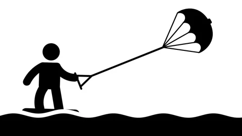 Parasailing on Water Video stock 335671627
