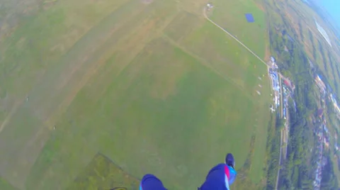 Parasailing in the wind Stock Footage 32844446