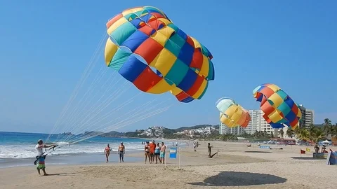Parasails Stock Footage 124572402