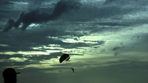 Parascending on the beach in Phuket Video stock 69085768