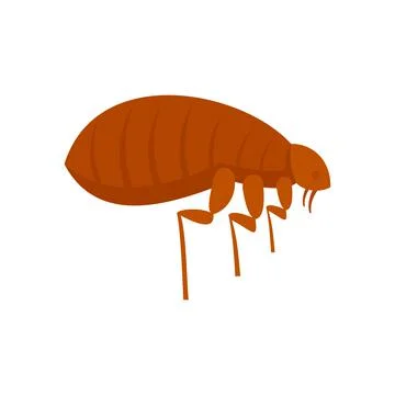 Parasite bug icon flat isolated vector Stock Illustration