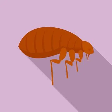 Parasite bug icon, flat style Illustration