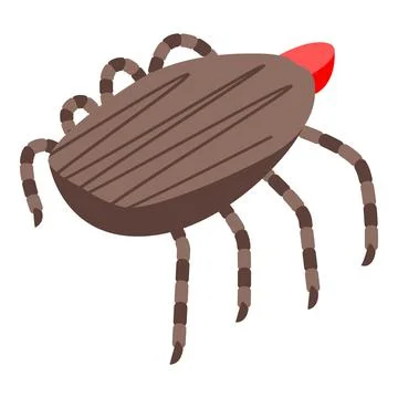 Parasite bug icon, isometric style Illustrazione stock