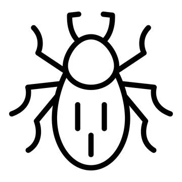 Parasite bug icon, outline style 스톡 일러스트