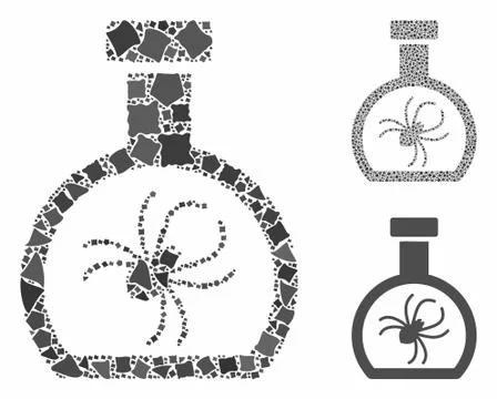 Parasite container retort Composition Icon of Inequal Items Stock Illustration