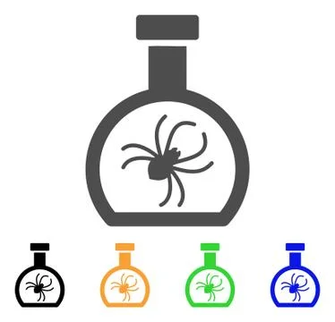 Parasite Container Retort Flat Icon Illustrazione stock