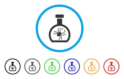 Parasite Container Retort Rounded Icon Stock Illustration