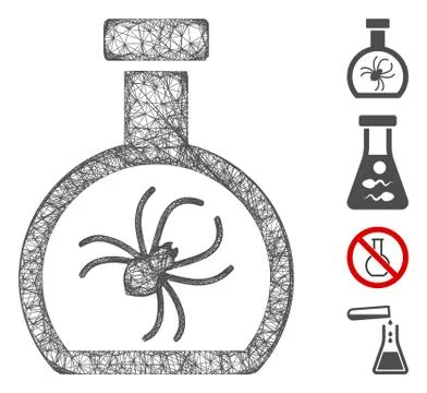 Parasite Container Retort Web Vector Mesh Illustration Illustration