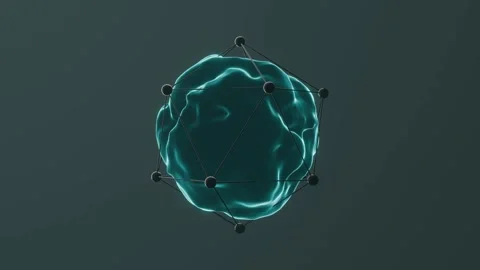Parasite effect cyan 스톡 동영상 296674788