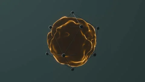 Parasite effect orange Video stock 296674812