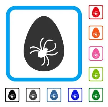 Parasite Egg Framed Icon Stock Illustration