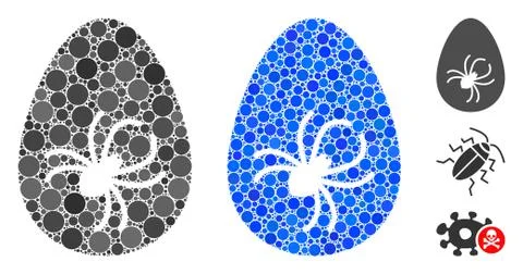 Parasite Egg Mosaic Icon of Circle Dots Illustration