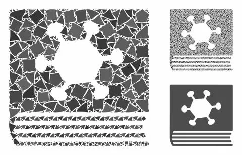 Parasite encyclopedia Composition Icon of Inequal Items 스톡 일러스트