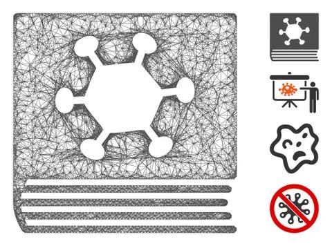 Parasite Encyclopedia Web Vector Mesh Illustration Stock Illustration