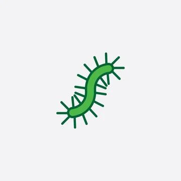 Parasite icon bacteria vector symbol Illustrazione stock