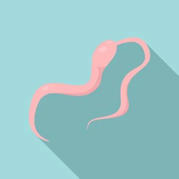 Parasite icon, flat style Stock Illustration