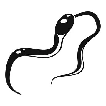 Parasite icon, simple style Illustrazione stock