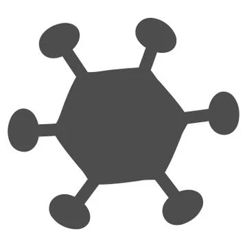 Parasite Microbe Flat Icon Stock Illustration