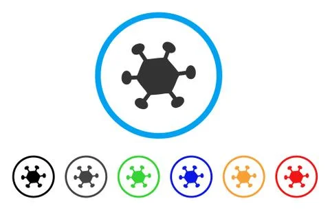Parasite Microbe Rounded Icon Illustrazione stock