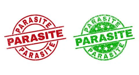 PARASITE Round Seals Using Rubber Surface Stock-Illustration