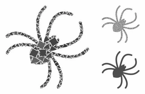Parasite spider Composition Icon of Abrupt Elements Stock Illustration