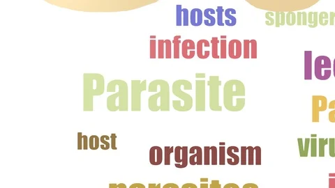 Parasite Tag Cloud Animated Isolated Stock Footage 103658828