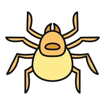 Parasite tick or mite flat design icon illustrating health risk 스톡 일러스트