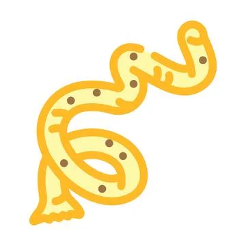 Parasite worm color icon vector illustration Stock Illustration