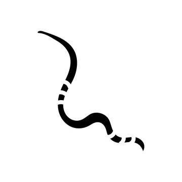 Parasite worm glyph icon vector illustration Stock Illustration