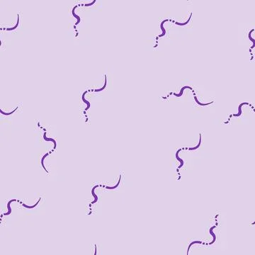 Parasite worm glyph seamless pattern Stock-Illustration