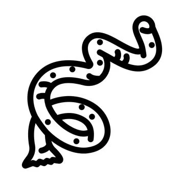 Parasite worm line icon vector illustration Stock Illustration